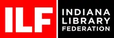 black and red logo, ILF on one side in big letters, name of org on the other side.