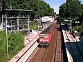 S-Bahn train in Möllerbrücke station
