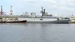 A side view of Kadmatt in Manila South Harbor, Philippines