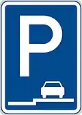 V-14d Parking on the pavement (in line with traffic)