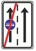 V-31 End of bus lane