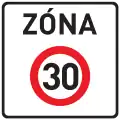 V-36a Speed limit zone