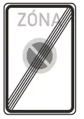 V-37b End of zone having the restriction indicated