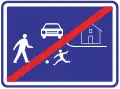 V-39b End of residential area (end of speed limit 20&nbsp;km/h implied)