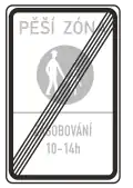 V-41b End of pedestrian zone