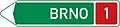 VII-1c Route indicator with direction via expressway (single destination) (old)