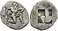 Archaic 1/8th stater of Thasos, c. 500–463&nbsp;BC.[11]