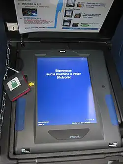 ES&S iVotronic DRE Voting machine used in Issy-les-Moulineaux in 2007 French presidential election in 2007