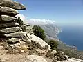 Panorama of the south coast from Pezi, looking eastwards