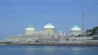 Image 44The Ikata Nuclear Power Plant, a pressurized water reactor that cools by using a secondary coolant heat exchanger with a large body of water, an alternative cooling approach to large cooling towers (from Nuclear power)