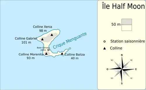 Half Moon Island map