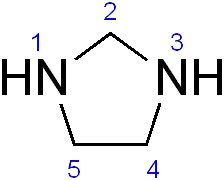 Structural formula of imidazolidine