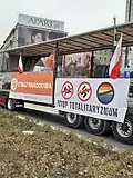 Banners at the Independence March in 2022