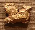 Fragment of gold ornament, 185-72 BCE.