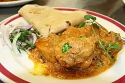 Chicken curry with chapatis