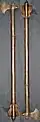 Indian (Deccan) tabar-shishpar, an extremely rare combination tabar axe and shishpar six flanged mace, steel with hollow shaft, 55&nbsp;cm (22&nbsp;in). 17th to 18th century.