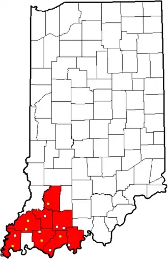 PAC's now current configuration as of 2020–21 season. The Yellow Squares are Large School Division Members, The White Squares are the Small School Division members.
