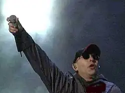 Indio Solari performing in Uruguay
