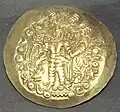 A gold Indo-Sassanid coin.