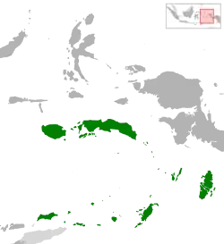 Peak territory controlled by the Republic of South Maluku in April 1950[1]