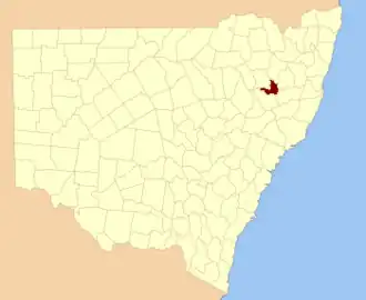 Location in New South Wales