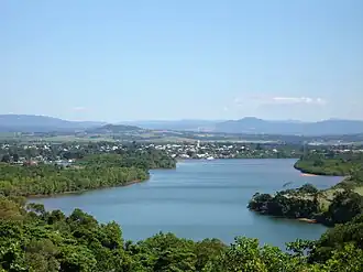 The township of Innisfail, as seen from Coquette Point