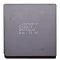 A very early 80386 at 12&nbsp;MHz (A80386-12), before the 32-bit multiply bug was found