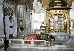 Interior of the pre-1984 Akal Takht