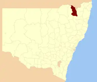 Location in New South Wales