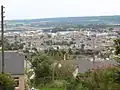 The rooftops of Scorguie, with Inverness centre in the distance