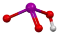 Ball-and-stick model of iodic acid