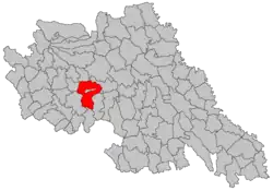 Location in Iași County
