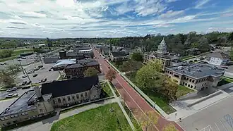 Aerial view of Ionia, Michigan in 2025