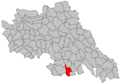 Location in Iași County