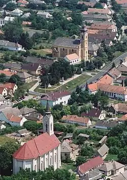 Aerial view of Iregszemcse