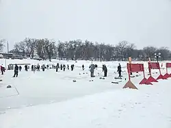 Rock the River Winter Festival in the snow