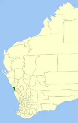 Location in Western Australia