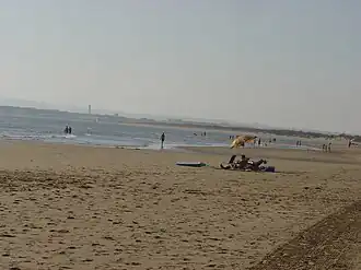 The beach on Isla Canela. Portugal can be seen at distance.
