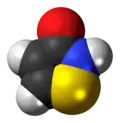 Space-filling model of the isothiazolinone molecule