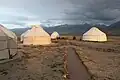 A Yurt camp on the shores of Lake Issyk-Kul