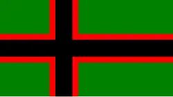 Flag of Provisional Government of East Karelia, designed by Akseli Gallen-Kallela in 1920. Later used as the ethnic flag of Karelians