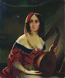 Italian Lady, 1840s; Komi National Gallery&nbsp;[ru], Syktyvkar