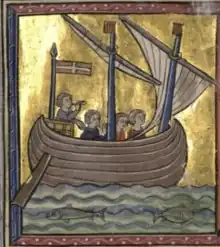 Four man on a galley