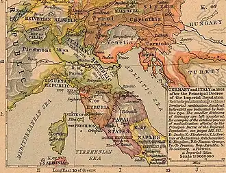 Northern Italy in 1803