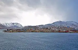 View of Ittoqqortoormiit from the sea