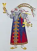 Ivan Bilibin. Costume design for N. A. Rimsky-Korsakov's opera "The Tale of Tsar Saltan"