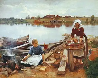 Laundry at the River Bank, 1889