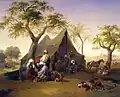 Arabs Drinking Coffee in Front of a Tent
