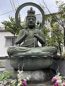 Statue of Jūichimen Kannon at Hongō, Tokyo, Japan.