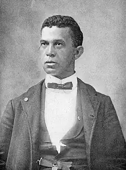 Black-and-white head shot of Parker